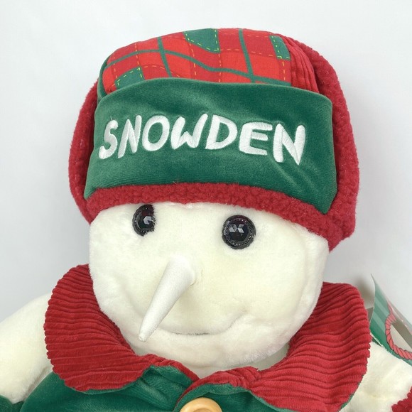 VTG NOS 1998 Snowden Plush Snowman Christmas 24” Commonwealth Target w/ Tags - Picture 2 of 15